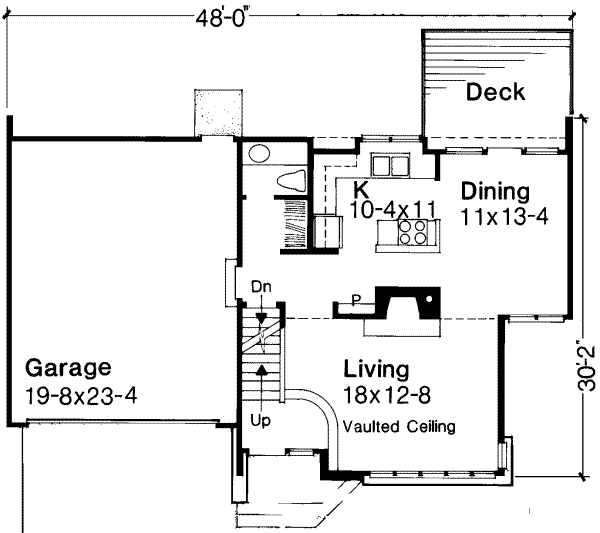 Architectural House Design - Modern Floor Plan - Main Floor Plan #320-126