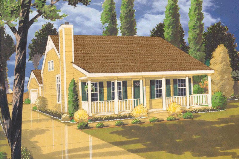 Home Plan - Country Exterior - Front Elevation Plan #3-299