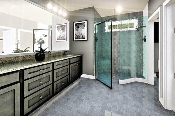 Interior - Master Bathroom for Southern House Plan #44-237 - 3 bed, 2.5 bath