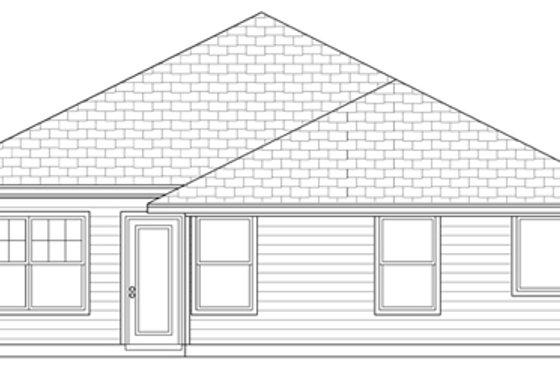 Exterior - Rear Elevation for Cottage House Plan #84-493 - 3 bed, 2 bath