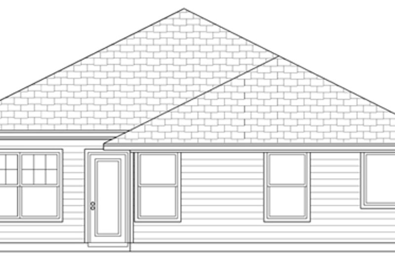 Home Plan - Exterior - Rear Elevation for Cottage House Plan #84-493 - 3 bed, 2 bath