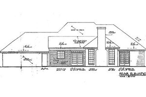 Exterior - Rear Elevation for European House Plan #310-903 - 3 bed, 2.5 bath