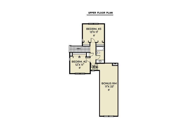 Home Plan - Floor Plan - Upper Floor for Country House Plan #1070-266 - 3 bed, 2.5 bath