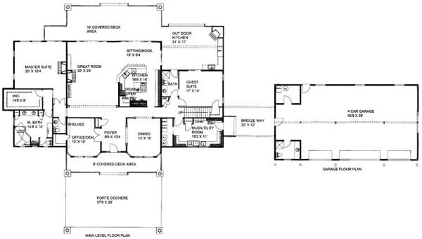 Home Plan - Craftsman Floor Plan - Main Floor Plan #117-735