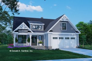 Cottage Exterior - Front Elevation Plan #929-1158