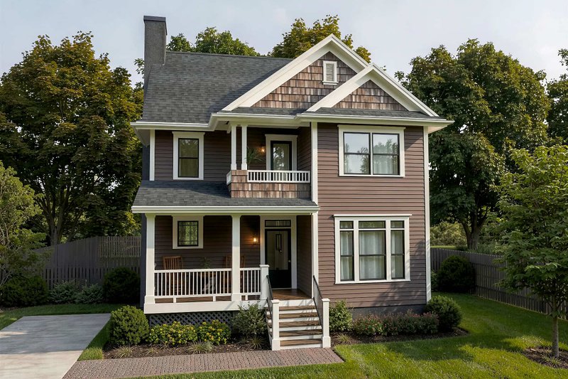 Home Plan - Craftsman Exterior - Front Elevation Plan #79-350