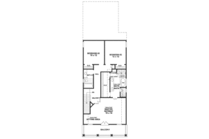 Floor Plan - Upper Floor for Beach House Plan #81-122 - 3 bed, 2.5 bath