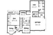 European Style House Plan - 4 Beds 3.5 Baths 2569 Sq/Ft Plan #16-214 