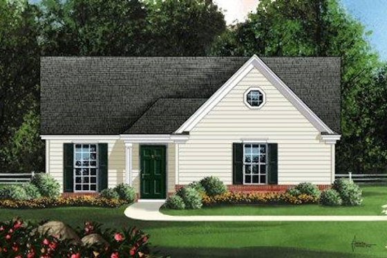 Exterior - Front Elevation for Traditional House Plan #424-239 - 3 bed, 2 bath