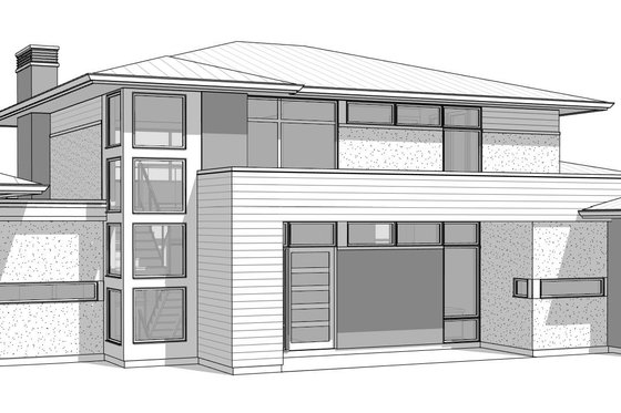 Exterior - Front Elevation 1 for Contemporary House Plan #1114-101 - 5 bed, 4.5 bath