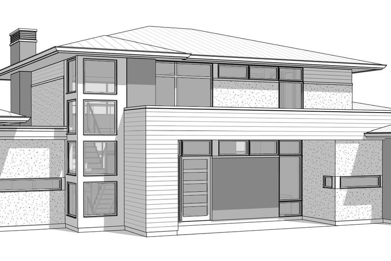 Dream House Plan - Exterior - Front Elevation 1 for Contemporary House Plan #1114-101 - 5 bed, 4.5 bath