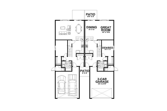 Floor Plan - Main Floor for Craftsman House Plan #112-209 - 5 bed, 3 bath