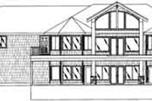 Exterior - Rear Elevation for Traditional House Plan #117-344 - 2 bed, 2.5 bath