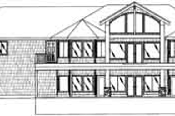 Exterior - Rear Elevation for Traditional House Plan #117-344 - 2 bed, 2.5 bath