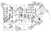 Adobe / Southwestern Style House Plan - 4 Beds 3.5 Baths 3838 Sq/Ft Plan #72-187 