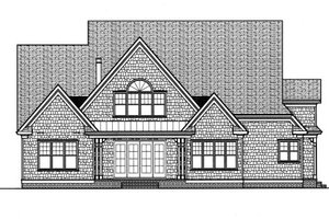 Exterior - Rear Elevation for Craftsman House Plan #413-813 - 4 bed, 4.5 bath