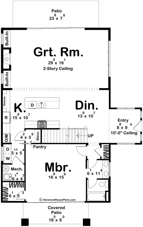 Dream House Plan - Modern Floor Plan - Main Floor Plan #455-587