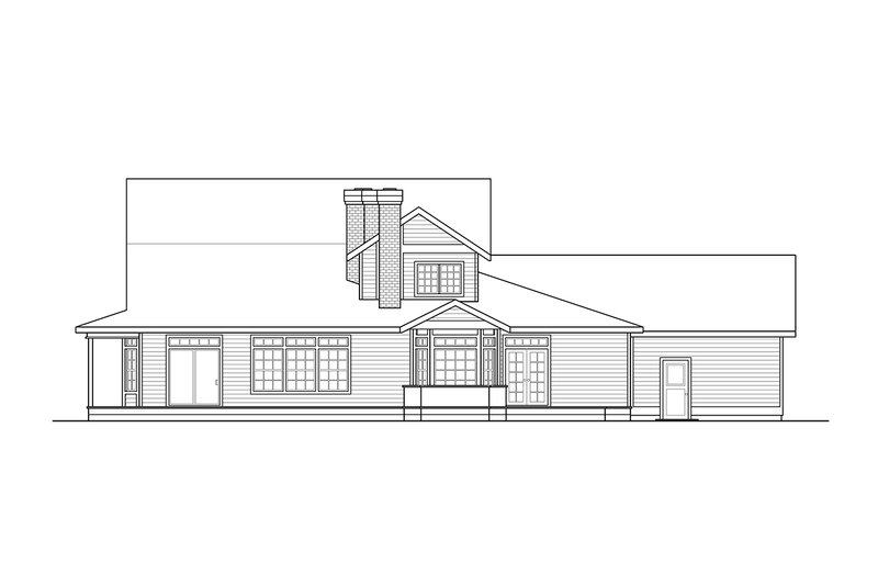 Home Plan - Exterior - Rear Elevation for Victorian House Plan #124-268 - 4 bed, 4 bath