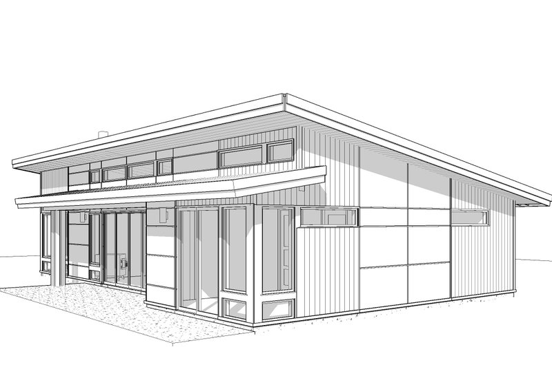 House Plan Design - Exterior - Other Elevation 1 for Modern House Plan #895-154 - 2 bed, 2 bath