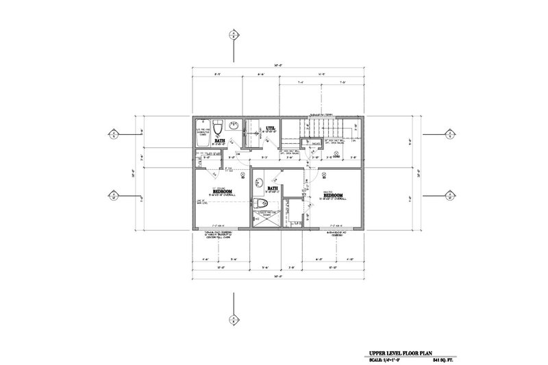 Contemporary Style House Plan - 2 Beds 2.5 Baths 1066 Sq/Ft Plan #53 ...
