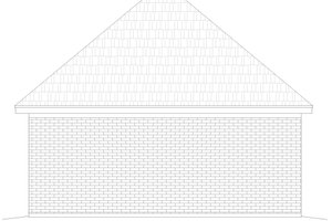 Exterior - Rear Elevation for Traditional House Plan #932-419, 1 bath