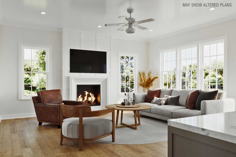 House Plan Design - Interior - Family Room for Tudor House Plan #461-97 - 4 bed, 3 bath