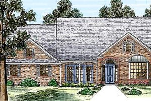 Traditional Exterior - Front Elevation Plan #52-109