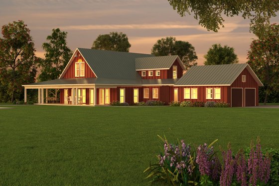 Exterior - Other Elevation 2 for Farmhouse House Plan #888-1 - 3 bed, 2.5 bath