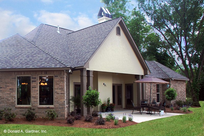 House Plan Design - Exterior - Rear Elevation for European House Plan #929-904 - 3 bed, 2 bath