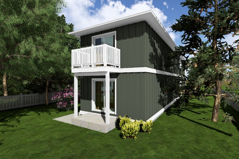 House Design - Exterior - Rear Elevation for Farmhouse House Plan #126-291 - 4 bed, 4 bath