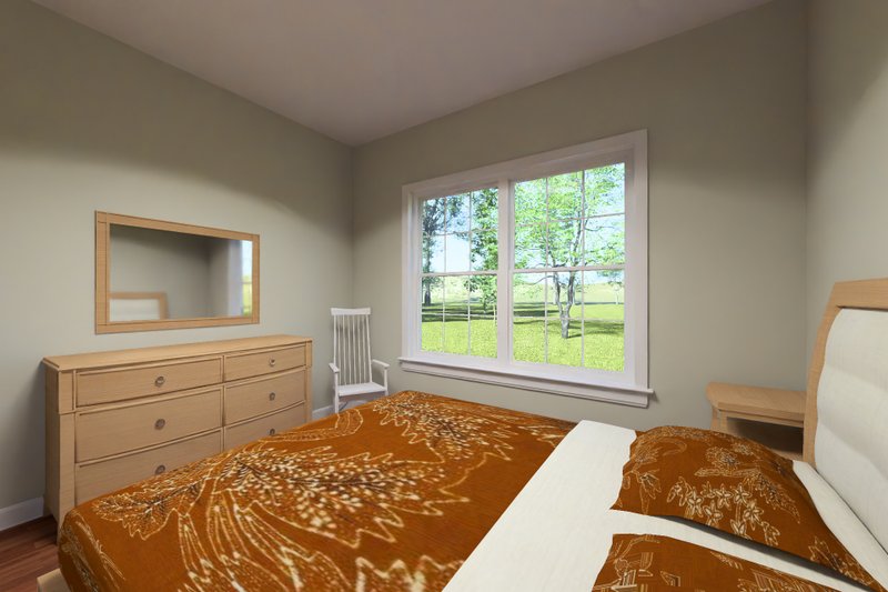 House Blueprint - Interior - Bedroom 1 for Cottage House Plan #513-2450 - 2 bed, 1 bath