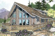 Cabin Style House Plan - 3 Beds 2 Baths 1844 Sq/Ft Plan #124-456 