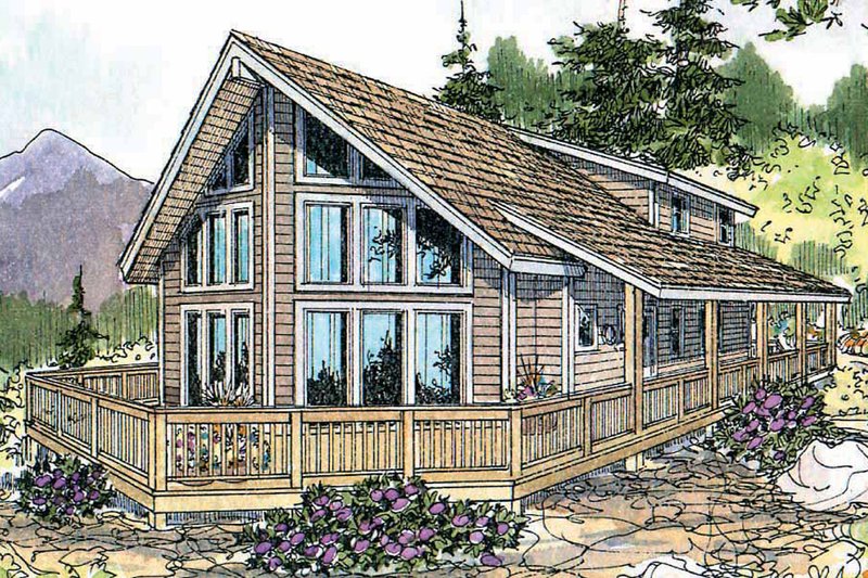 Home Plan - Cabin Exterior - Front Elevation Plan #124-456