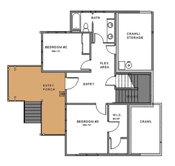 Craftsman Floor Plan - Lower Floor Plan #895-92