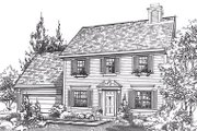 Colonial Style House Plan - 4 Beds 2.5 Baths 1821 Sq/Ft Plan #320-446 