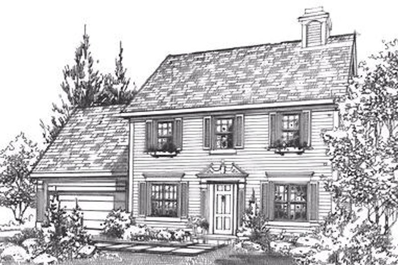 Home Plan - Colonial Exterior - Front Elevation Plan #320-446