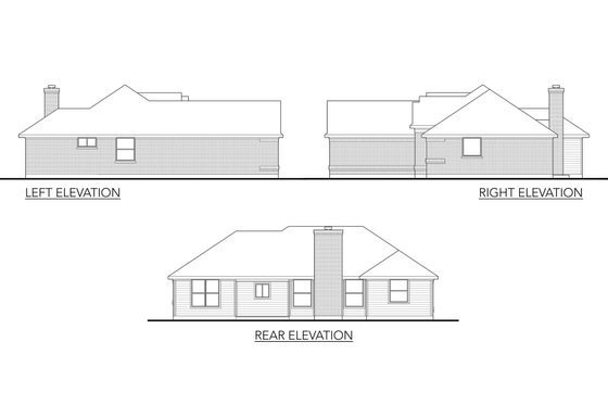 Exterior - Other Elevation for Traditional House Plan #80-108 - 4 bed, 2 bath