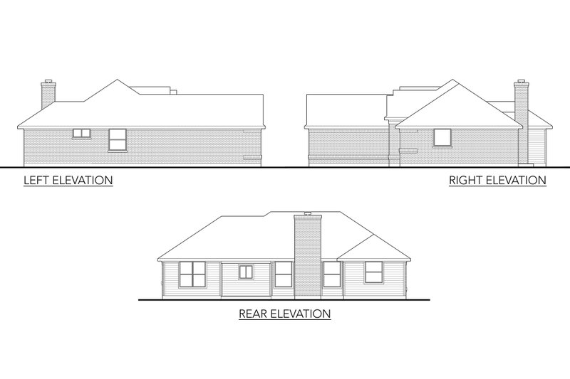 Dream House Plan - Exterior - Other Elevation for Traditional House Plan #80-108 - 4 bed, 2 bath