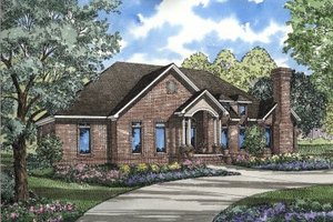 Traditional Exterior - Front Elevation Plan #17-1023