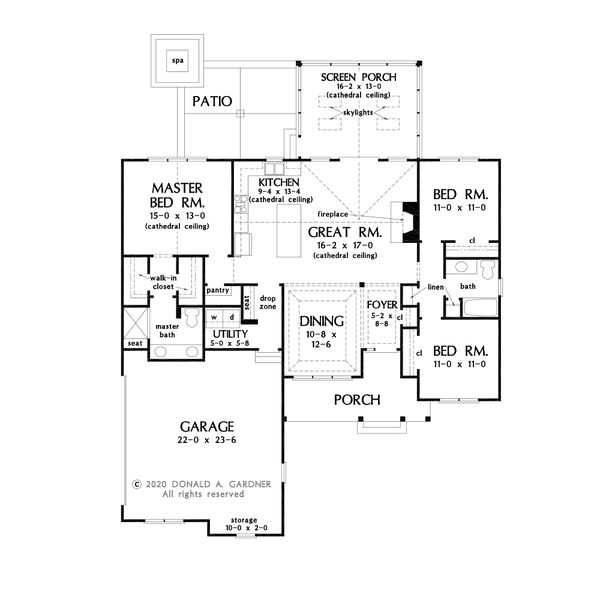 Architectural House Design - Ranch Floor Plan - Main Floor Plan #929-1117