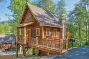 Cabin Style House Plan - 1 Beds 1 Baths 651 Sq/Ft Plan #123-115 