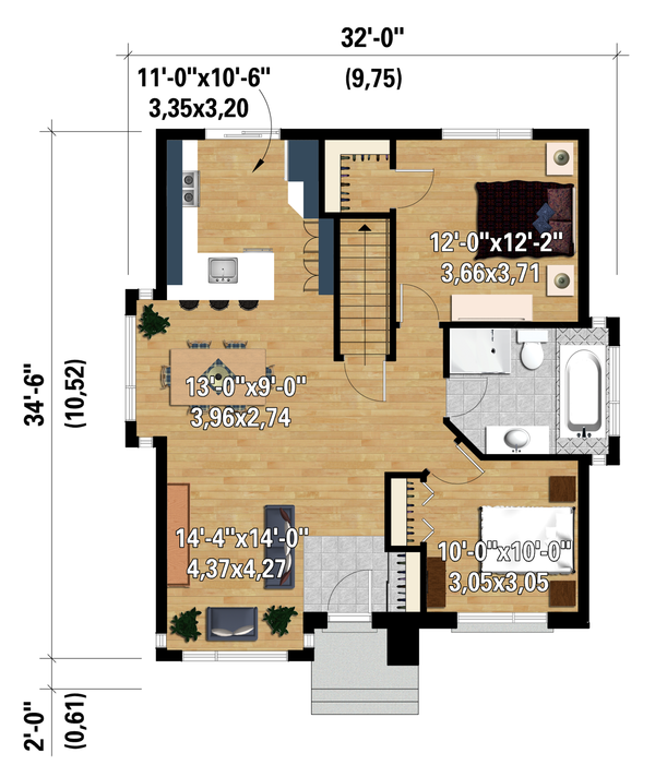 Contemporary Floor Plan - Main Floor Plan #25-4292