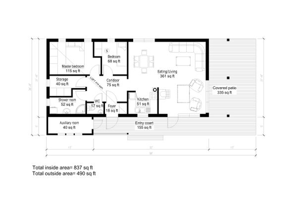 Modern Floor Plan - Main Floor Plan #549-18