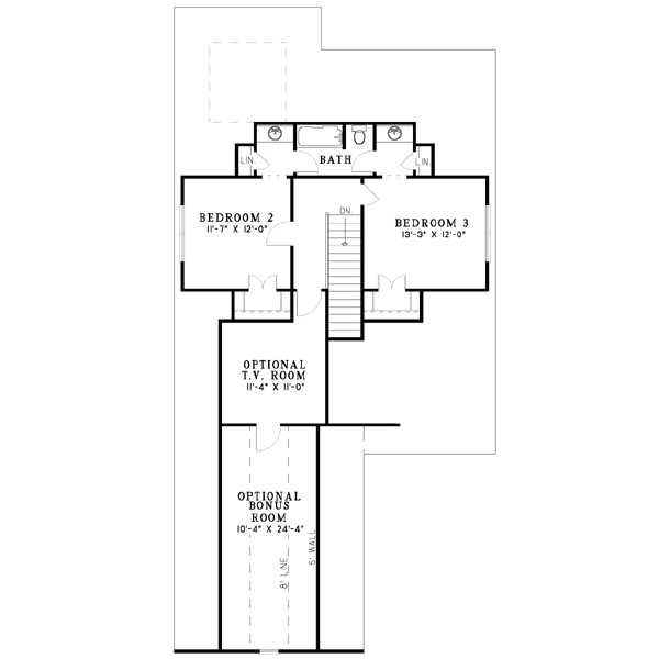 House Design - Southern Floor Plan - Upper Floor Plan #17-2056
