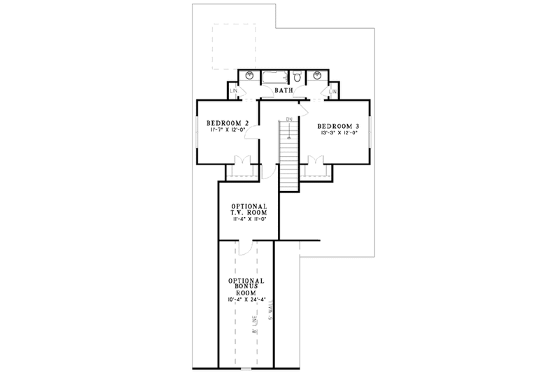 Home Plan - Floor Plan - Upper Floor for Southern House Plan #17-2056 - 3 bed, 2.5 bath