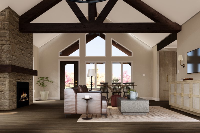 House Plan Design - Interior - Family Room 1 for Country House Plan #1064-268 - 2 bed, 2 bath