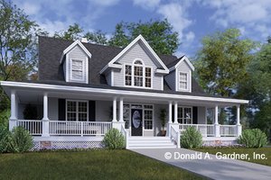 Country Exterior - Front Elevation Plan #929-1203