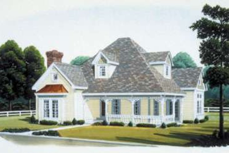 Architectural House Design - Victorian Exterior - Front Elevation Plan #410-239