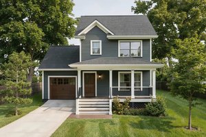 House Plan Design - Exterior - Front Elevation for Farmhouse House Plan #79-124 - 3 bed, 1.5 bath