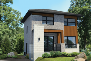 Contemporary Exterior - Front Elevation Plan #25-4511